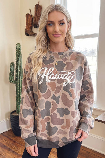 66 Plus Western Style Camou Mock Neck Pullover Hoodie (S-4X)