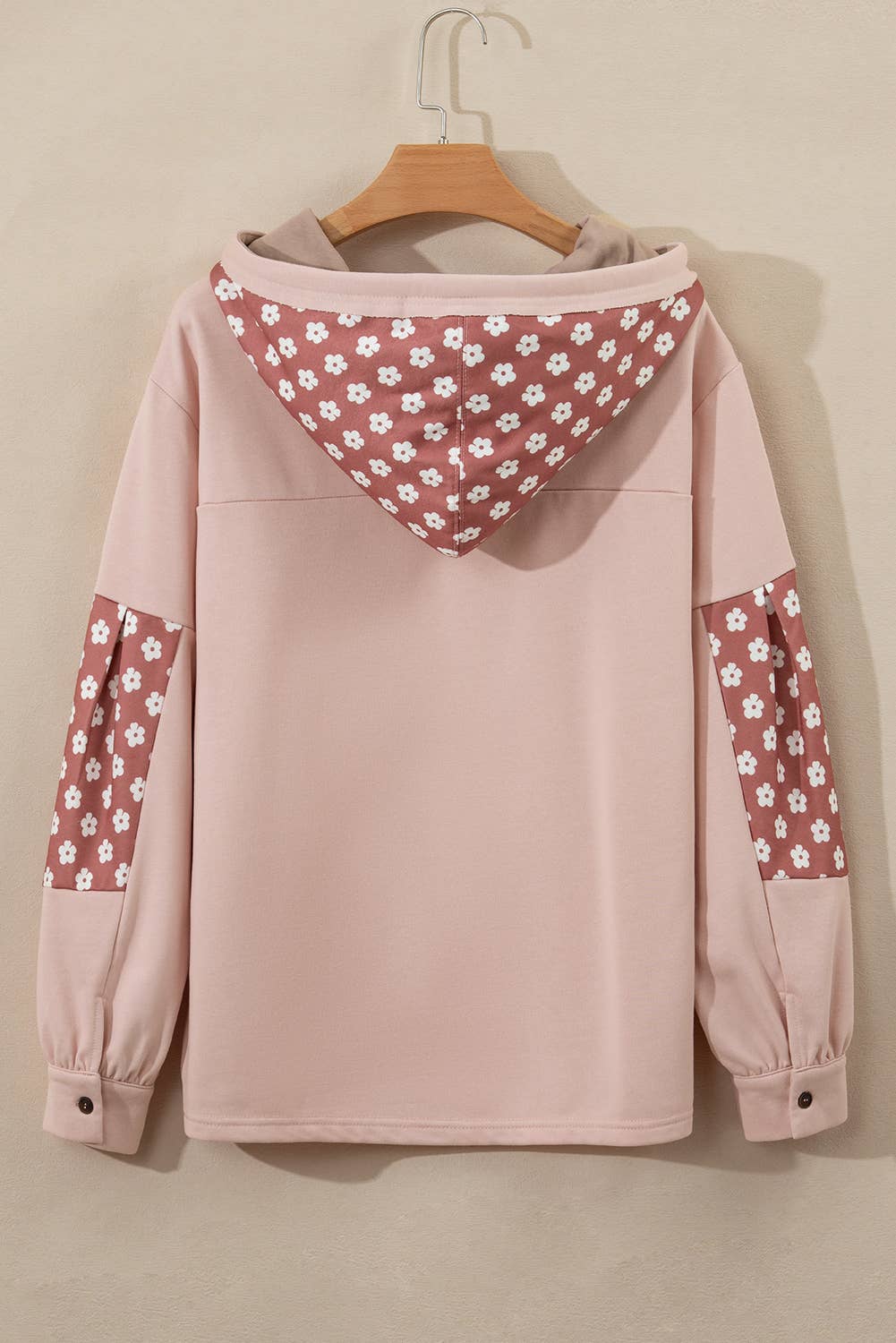 Boho Floral Patchwork Star Pattern Drawstring Hoodie (S-4X)